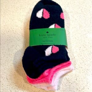 Kate Spade NWT Black and Pink Low Cut Cozies Set of 3